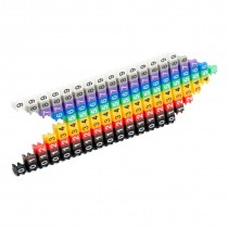 Кабель-маркеры наборные 0-9 STEKKER CBMR-MKN15 для провода сечением 1,5мм разноцветный, 100шт.