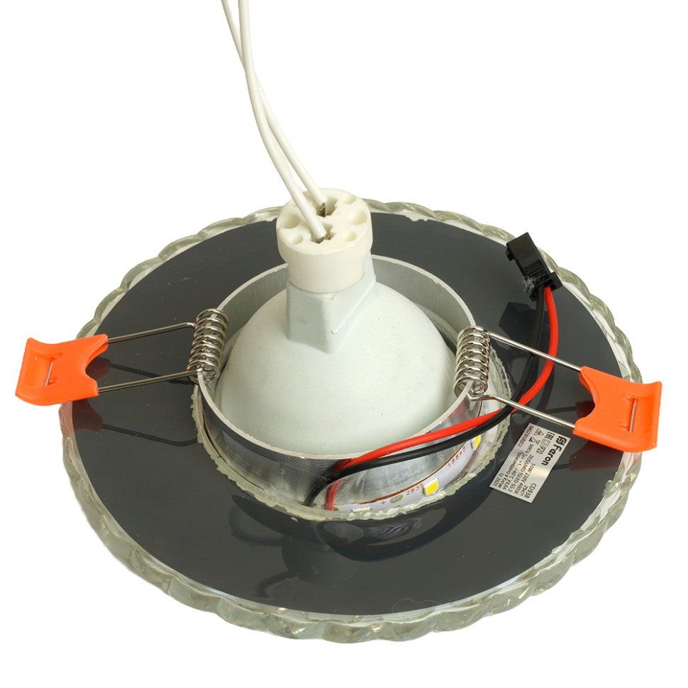 Светильник встраиваемый с белой LED подсветкой Feron CD938 потолочный MR16 G5.3 прозрачный, артикул FERON 29471