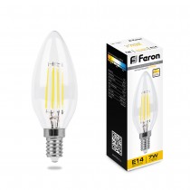 Лампа светодиодная диммируемая Feron LB-166 Свеча E14 7 ватт 2700K