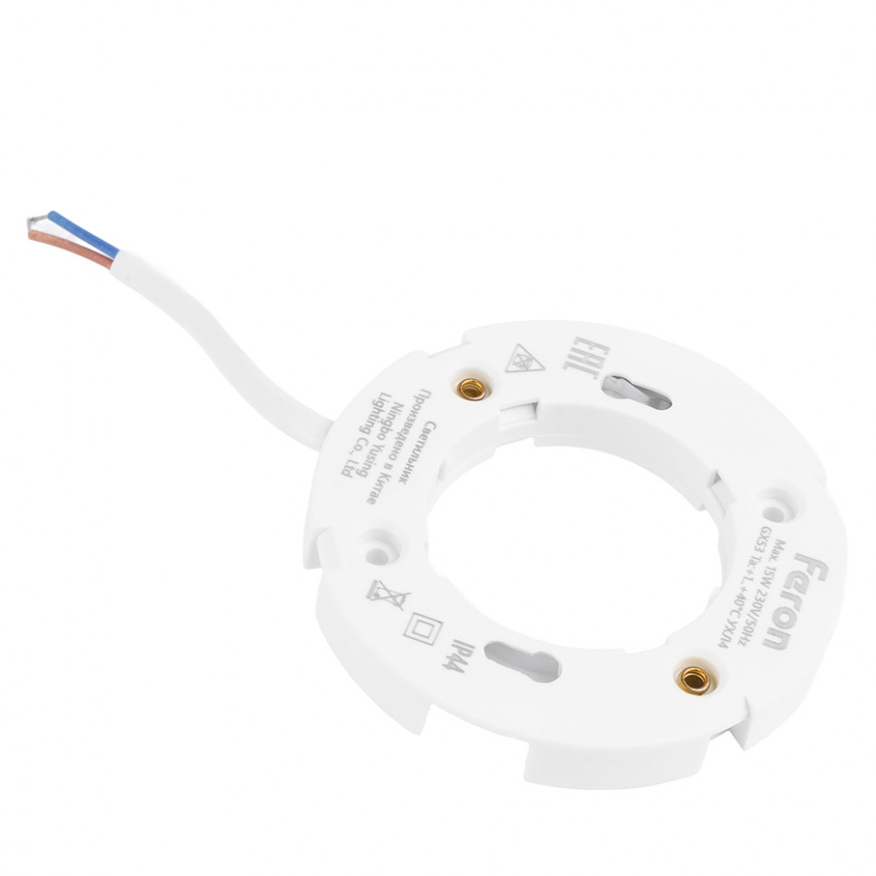 Светильник потолочный встраиваемый, 15W 230V GX53, черный, круг, без лампы, DL512, артикул FERON 53306
