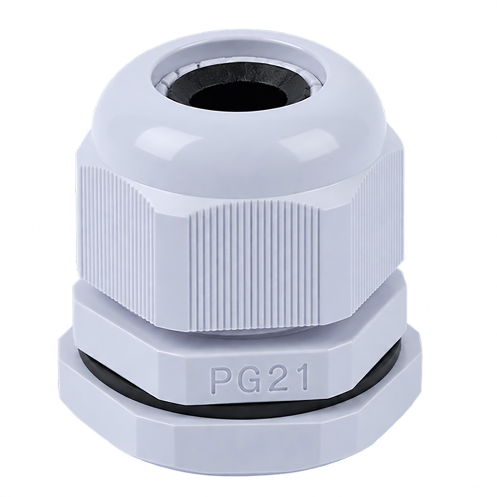 Сальник PG21 диаметр проводника 13-18 мм STEKKER, IP54, серый (DIY упаковка 2 шт) (без мембраны), артикул STEKKER 49380