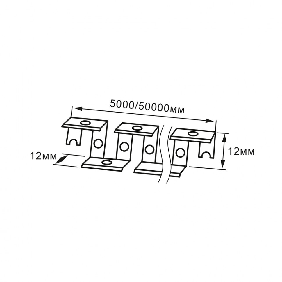 Крепеж гибкий для светодиодной ленты 220V LS721 (2835),  LD721-50 FERON, артикул FERON 52102