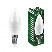 Лампа светодиодная SAFFIT Свеча E14 9W теплый свет (2700K) SBC3709