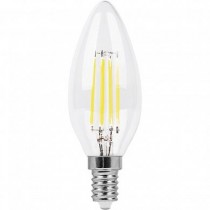 Лампа светодиодная Feron LB-73 Свеча E14 9W дневной свет (4000К) прозрачный