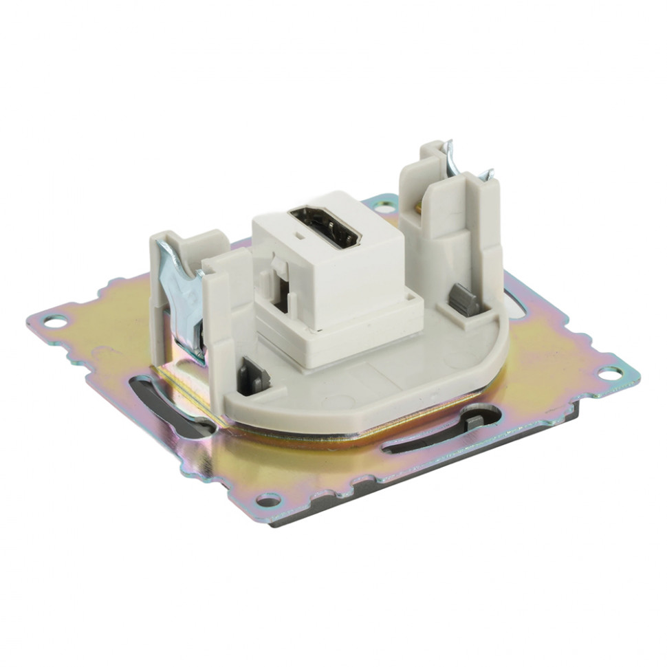 Розетка HDMI 2.1, Type A (механизм), серия Катрин, графит, GLS00-7118-06, артикул STEKKER 50059