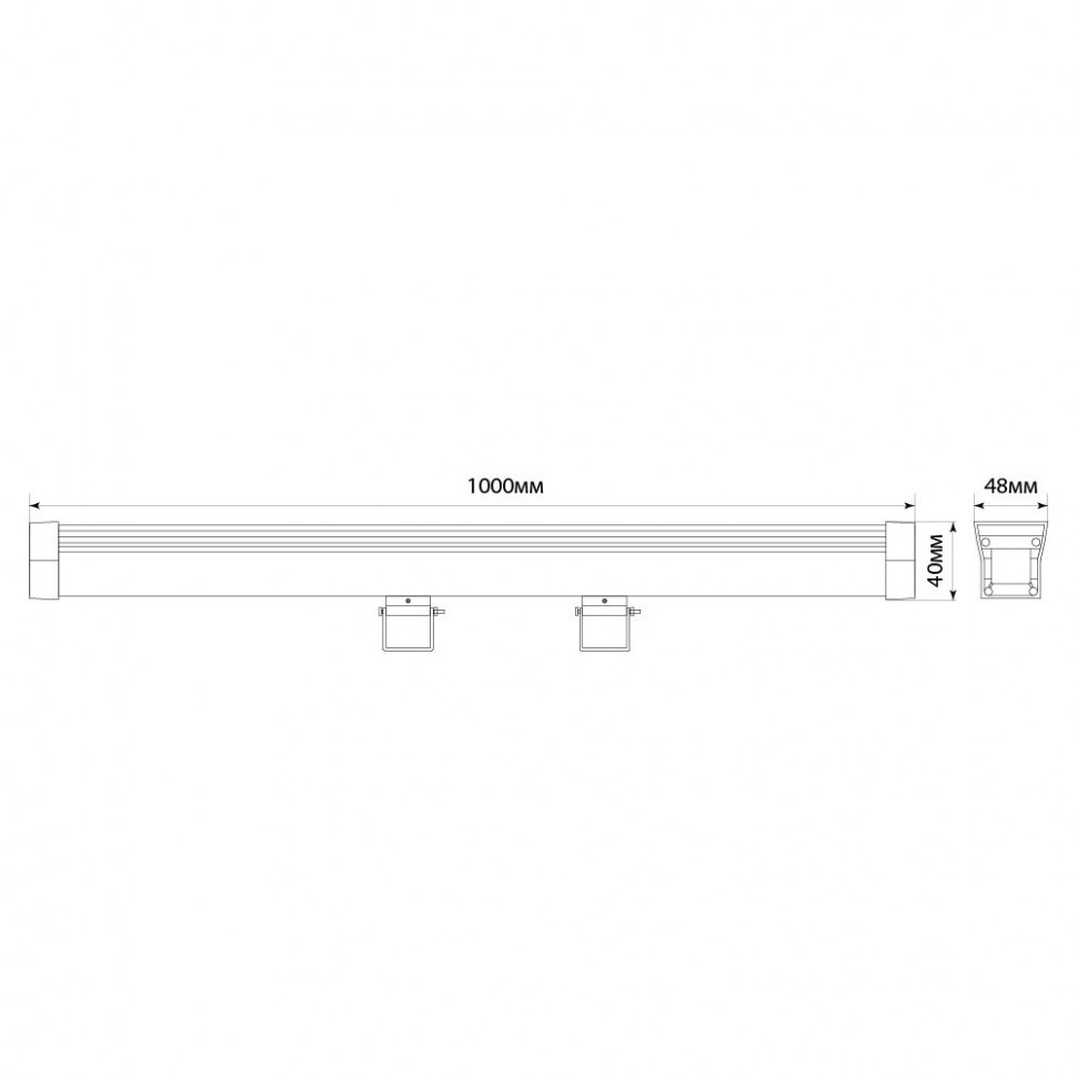 Светодиодный линейный прожектор для подсветки стен с DMX Feron LL-892 36W RGB DC24V IP65, артикул FERON 32259