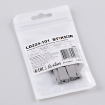 Клемма для светильников, двусторонняя STEKKER, LD224-101 (5 штук в упаковке)