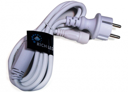 Блок питания для изделий Rich LED с постоянным свечением. 2А. Для соединения до 10 шт., белый RL-220AC/DC-2A-W Блок питания для изделий Rich LED 
с постоянным свечением. 2А. Для соединения до 10 шт. 