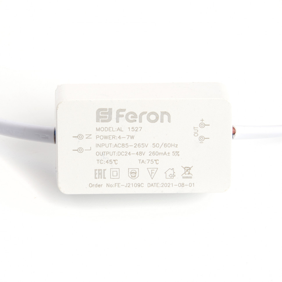 Светодиодный светильник Feron AL1527 встраиваемый 7W 4500K белый, артикул FERON 41195