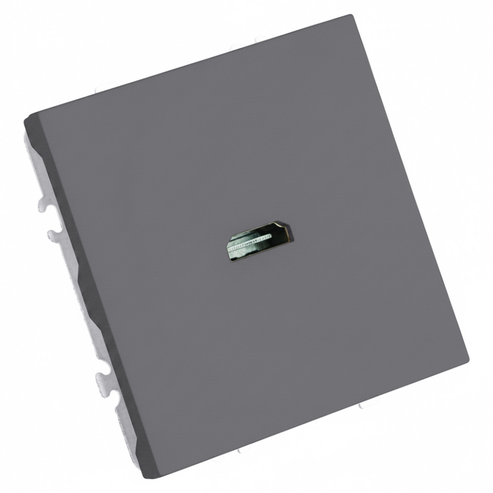 Розетка HDMI 2.0 Type A (механизм), серия Эмили, STEKKER, RST00-5118-10, платиново-серый, soft touch, артикул STEKKER 50170
