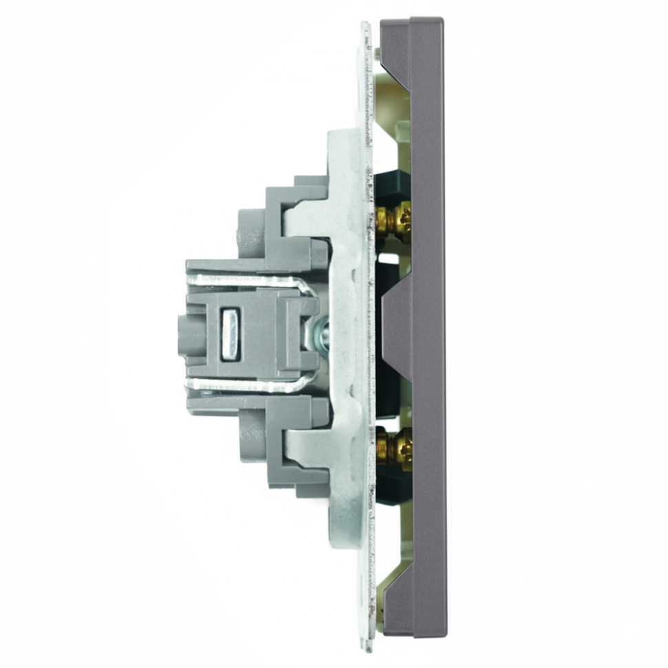 Розетка HDMI 2.0 Type A (механизм), серия Эмили, STEKKER, RST00-5118-10, платиново-серый, soft touch, артикул STEKKER 50170