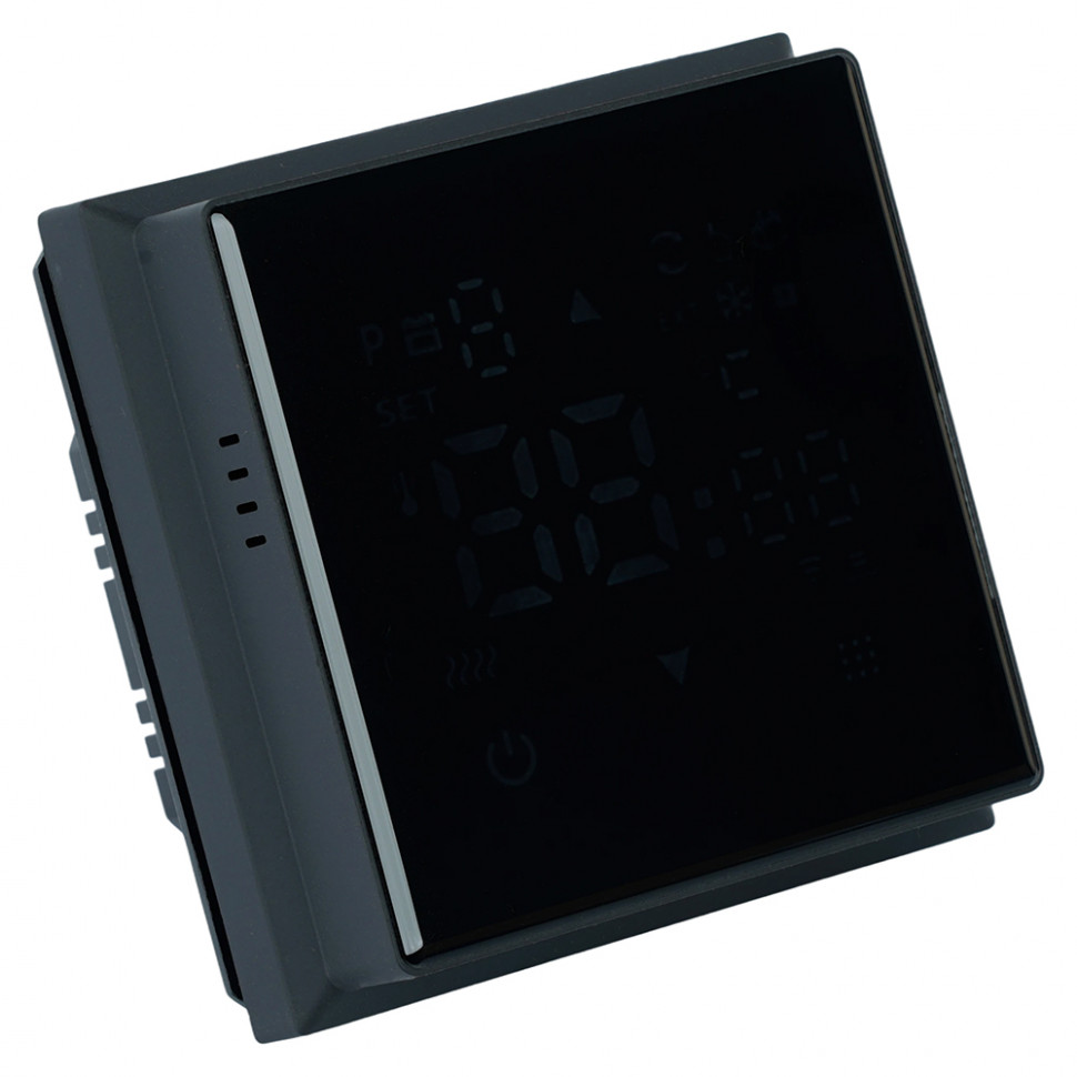 Терморегулятор Wi-Fi (механизм), STEKKER, 250В, 3500Вт, серия Эмили, RSW00-5119-05, черный уголь, soft touch, артикул STEKKER 50377