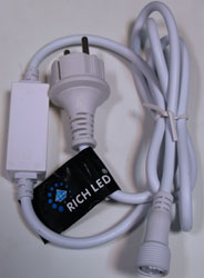 Блок питания для изделий Rich LED с постоянным свечением. 4А. Для соединения до 10 шт., белый RL-220AC/DC-4A-W 