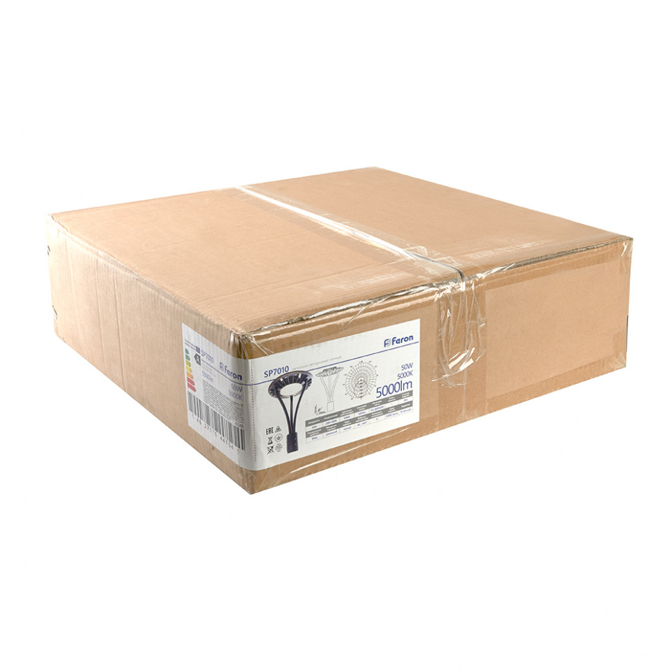 Светильник уличный FERON, SP7010, 50W 5000lm 5000K, черный, артикул FERON 41588
