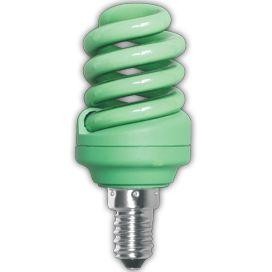 Цветная лампа Ecola Spiral Color 12W 220V E14 Green Зеленый 95x43 Z4CG12ECB 