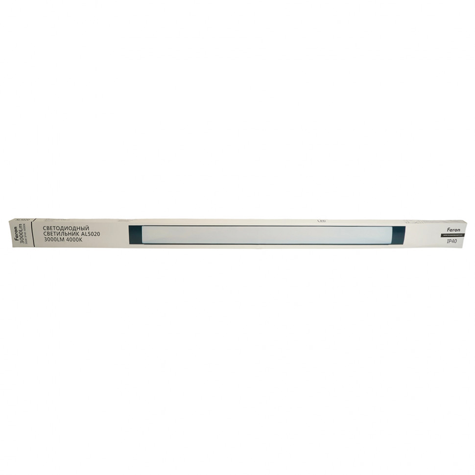 Светильник светодиодный линейный Feron AL5020 IP40 36W 4000K 1200*23*60мм матовый черный, артикул FERON 51339