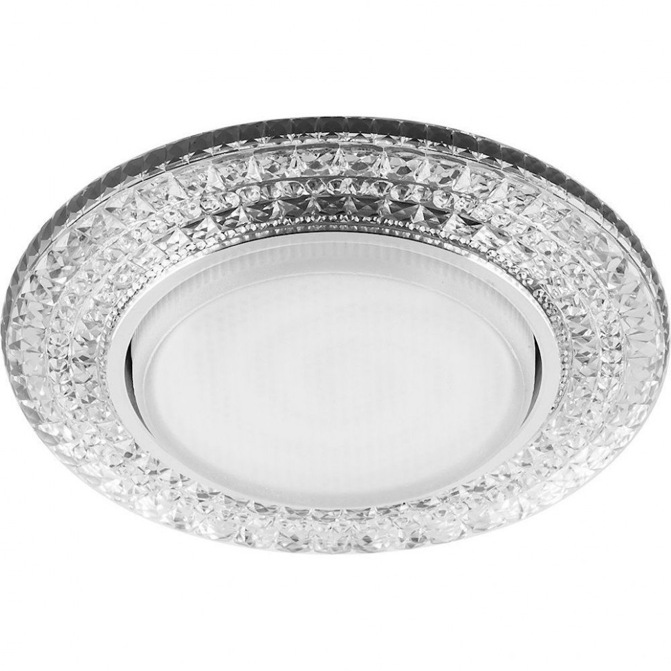 Светильник встраиваемый с белой LED подсветкой Feron CD4020 потолочный GX53 без лампы прозрачный, артикул FERON 29473