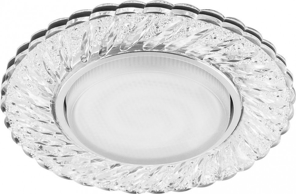Светильник встраиваемый с белой LED подсветкой Feron CD4021 потолочный GX53 без лампы прозрачный, артикул FERON 29474