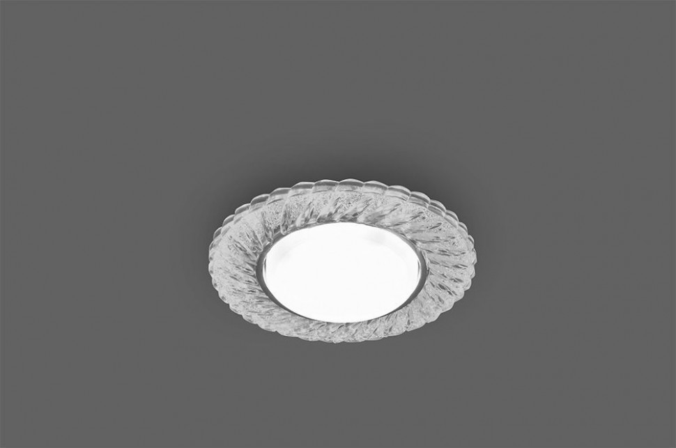 Светильник встраиваемый с белой LED подсветкой Feron CD4021 потолочный GX53 без лампы прозрачный, артикул FERON 29474