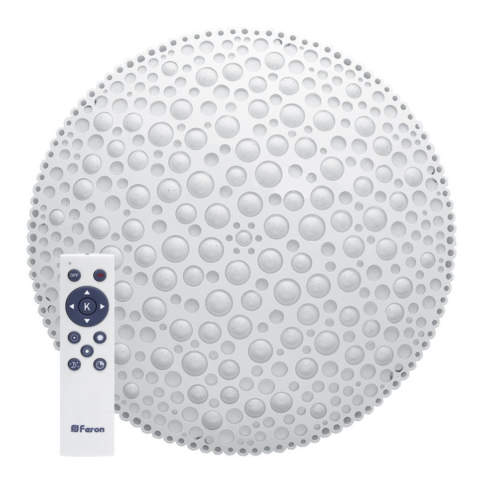 Светодиодный управляемый светильник накладной Feron AL3389 Dots тарелка 72W 3000К-6000K белый, артикул FERON 41234