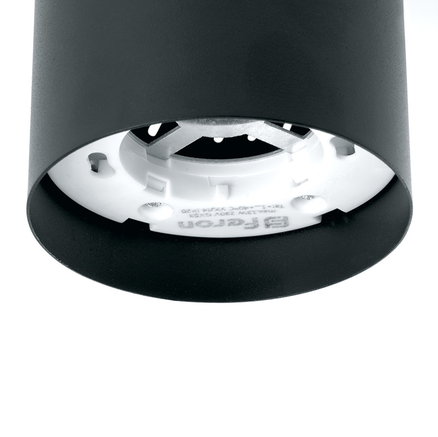 Светильник потолочный Feron HL352 12W, 230V, GX53 и подсветка 1W, 4000K, черный, артикул FERON 41458