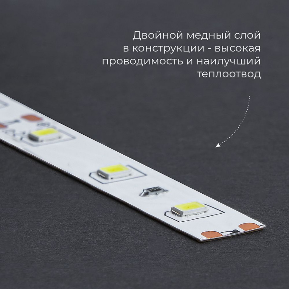 Светодиодная LED лента Feron LS603, 60SMD(2835)/m 4.8W/m 12V 5m красный, артикул FERON 27672