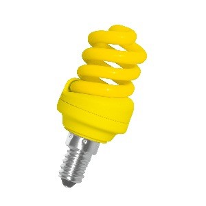 Цветная лампа Ecola Spiral Color 12W 220V E14 Yellow Желтый 95x43 Z4CY12ECB 