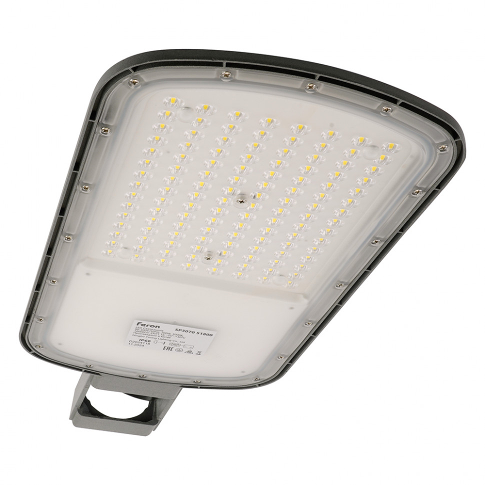 Светодиодный уличный консольный светильник Feron SP3070 100W 5000K AC90-300V, серый, артикул FERON 51800