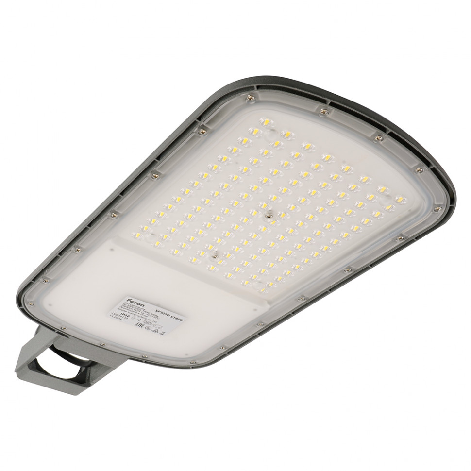 Светодиодный уличный консольный светильник Feron SP3070 100W 5000K AC90-300V, серый, артикул FERON 51800