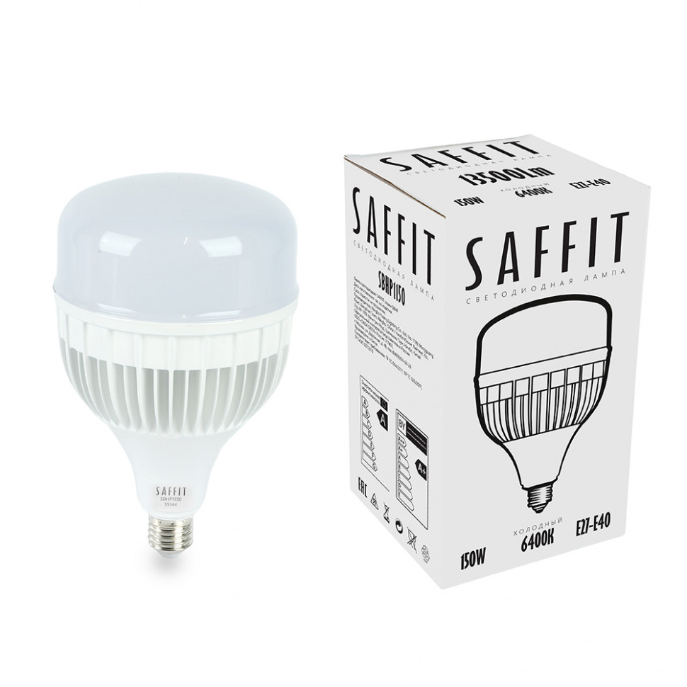 Лампа светодиодная SAFFIT SBHP1150 E27-E40 150W 230V 6400K, артикул SAFFIT 55144
