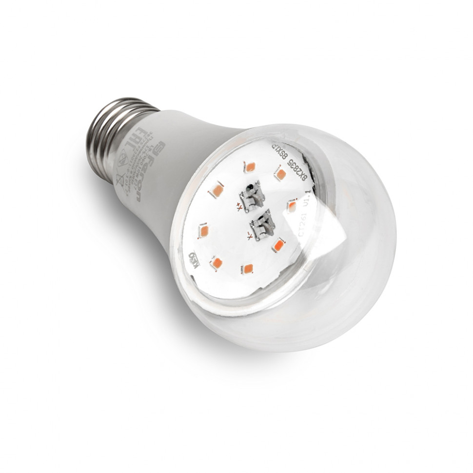 Лампа светодиодная для растений А60 Feron LB-7060 E27 10W 175-265V красно-синий спектр, артикул FERON 38275