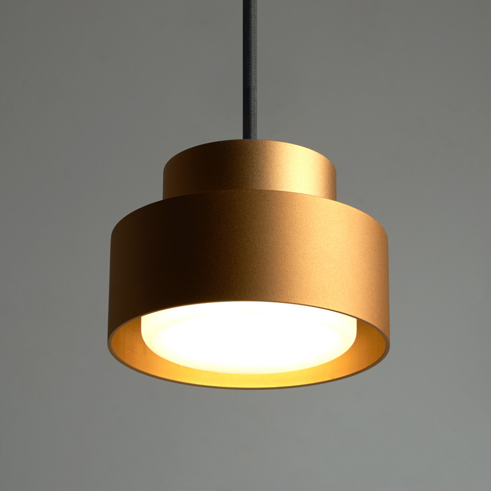 Светильник потолочный Feron HL3678 Barrel AURA levitation 12W, 230V, GX53, золото, на подвесе 1,7 м, артикул FERON 48411