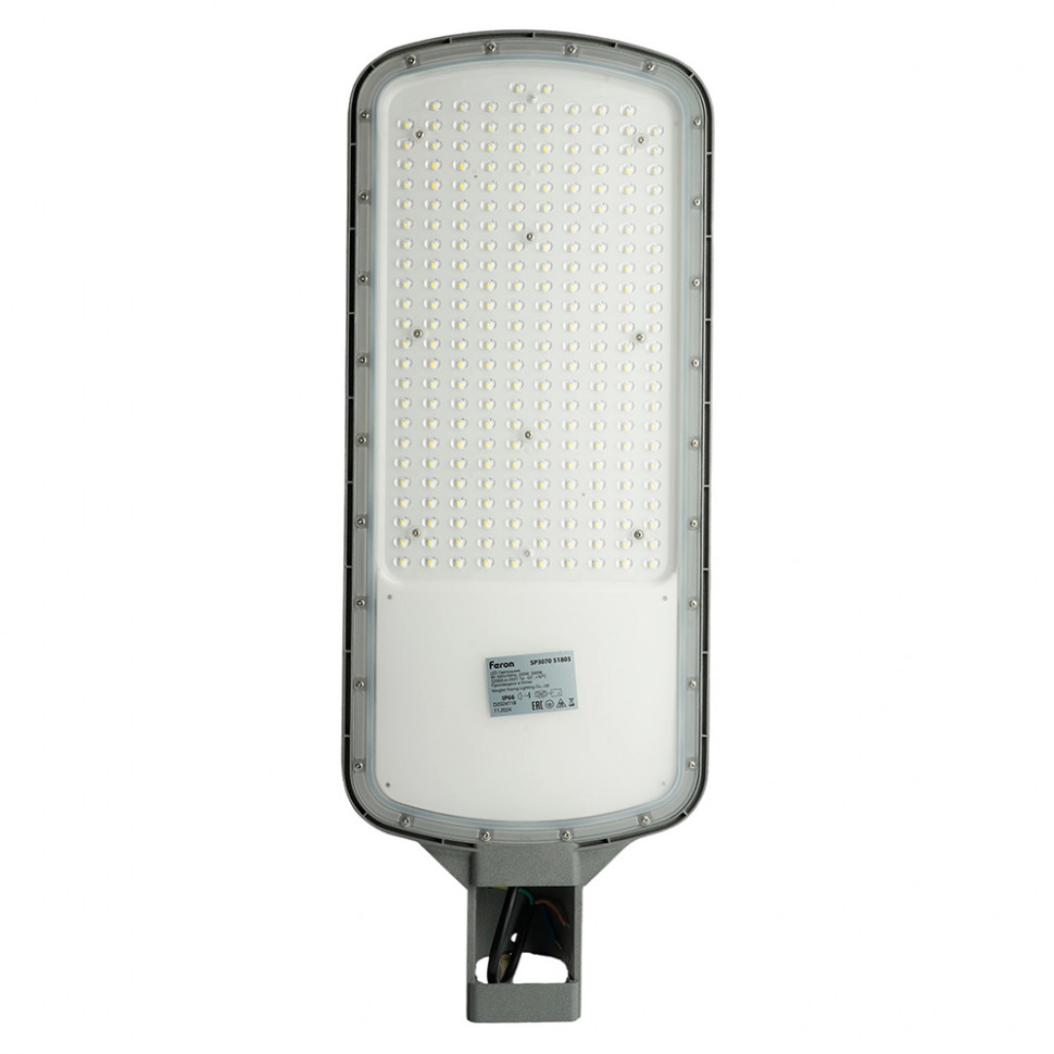 Светодиодный уличный консольный светильник Feron SP3070 200W 5000K AC90-300V, серый, артикул FERON 51803