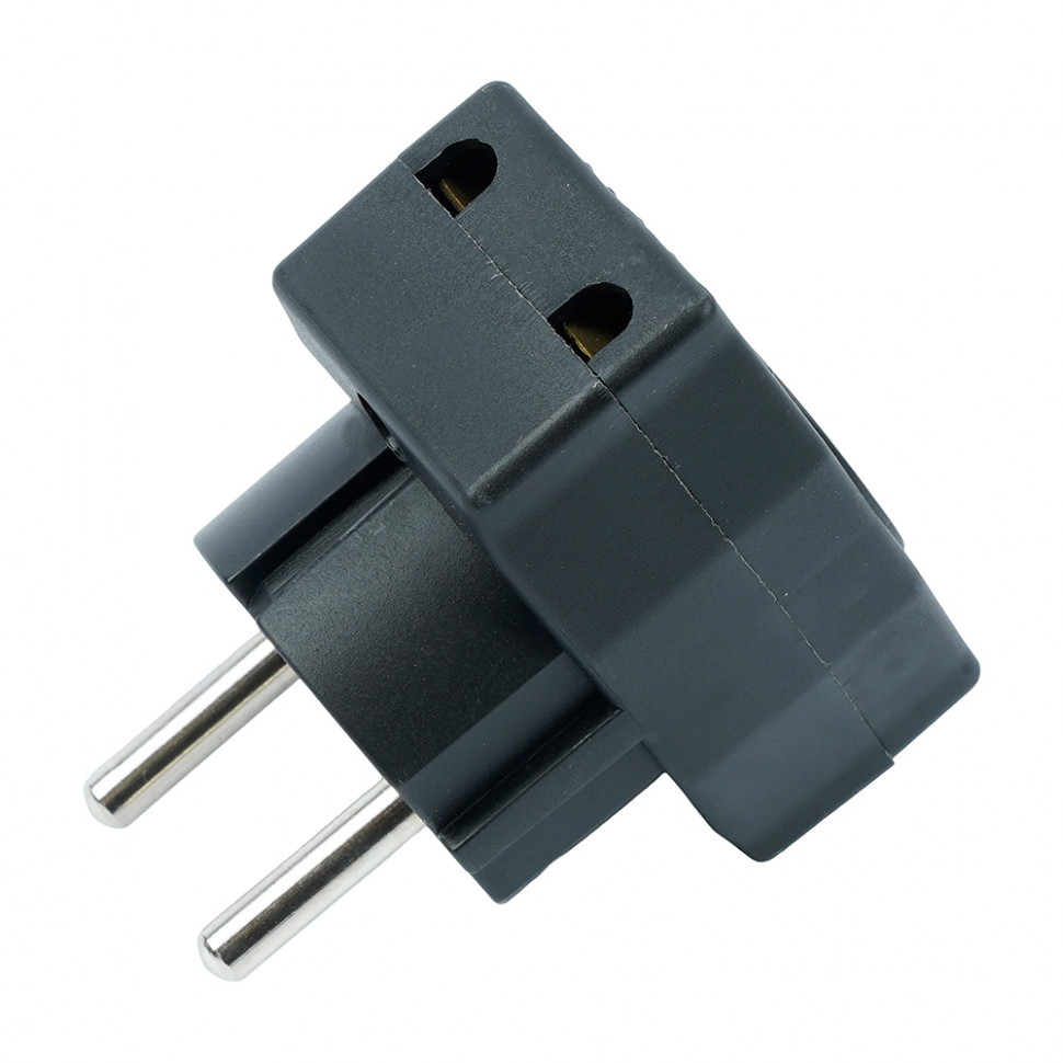 Разветвитель сетевой 3-местный компактный  б/з STEKKER ADP10-16-20, 250V, 10A, черный, артикул STEKKER 39295