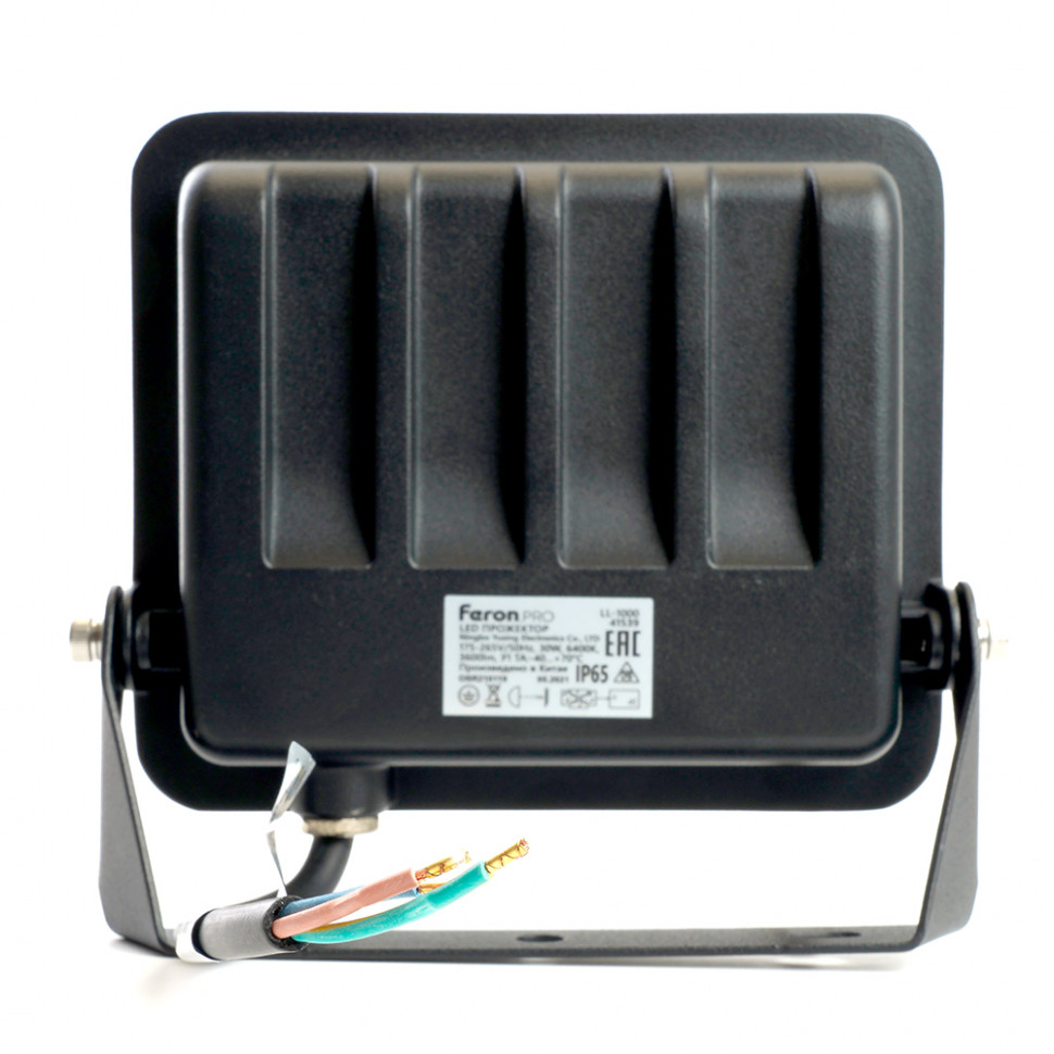 Светодиодный прожектор Feron.PRO LL-1000 IP65 30W 6400K черный, артикул FERON 41539