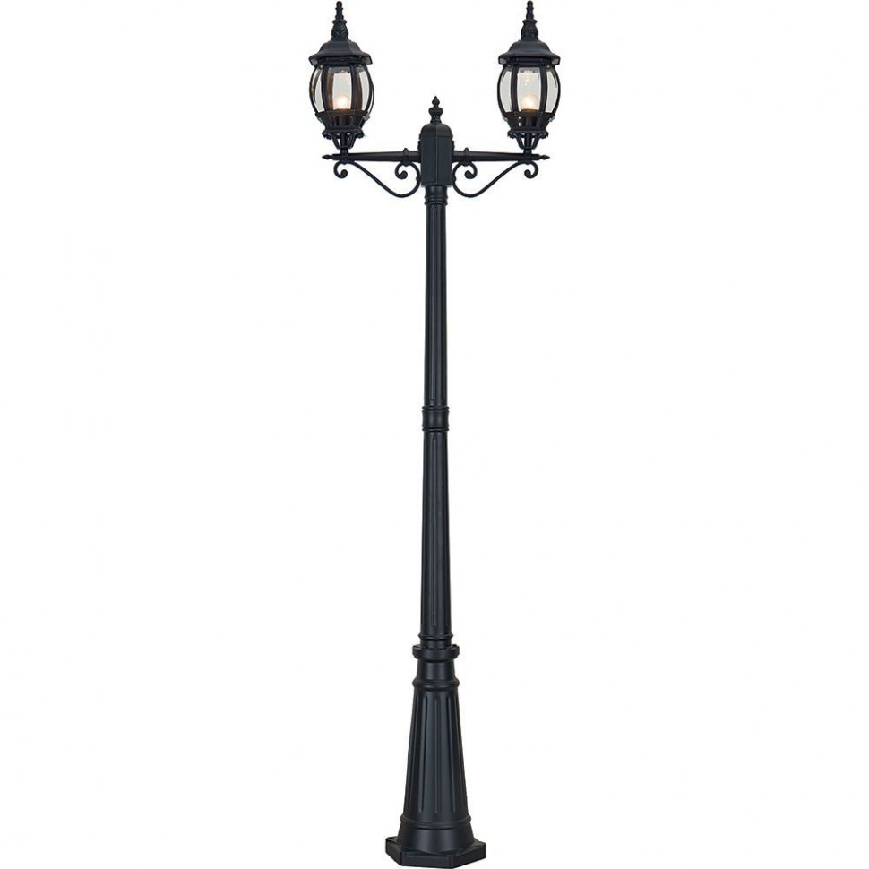 Светильник садово-парковый Feron 8114/PL8114 столб 2*100W E27 230V, черный, артикул FERON 11213
