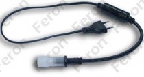 LD122  Сетевой шнур 2w для дюралайта со светодиодами (шнур 0.8м)