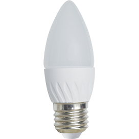 C7TV50ELC Лампа светодиодная Ecola Light candle   LED  5,0W 220V E27 4000K свеча 100x37 