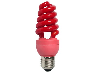 Z7CR20ECB Цветная лампа Ecola Spiral Color 20W 220V E27 Red Красный 148x60 