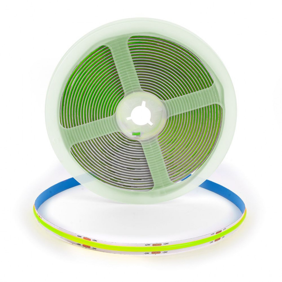 Светодиодная COB лента Feron LS530 320SMD(2110) 10Вт/м 24V 5000*8*1.8мм IP20, зеленый, артикул FERON 48268
