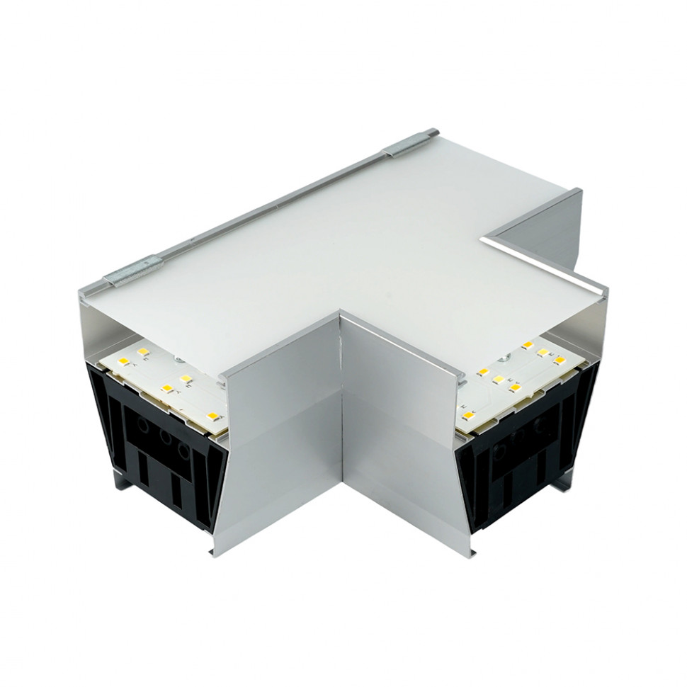 Светильник коннектор Feron AL4036T 5W 550Lm 3000К-4000К-6400K, T-образный, с ручным переключением режимов, серебро, 160*115*70мм возмож. соедин. в линию, серия RetailRay, артикул FERON 51871