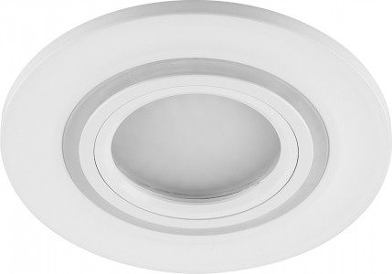 Светильник встраиваемый с белой LED подсветкой Feron CD600 потолочный MR16 G5.3, белый 29711 Светильник встраиваемый с белой LED подсветкой Feron CD600 потолочный MR16 G5.3, белый
