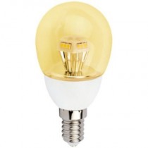 Лампа светодиодная Ecola globe   LED  4,2W G45 220V E14 золотистый прозрачный шар искристая пирамида (композит) 90x45