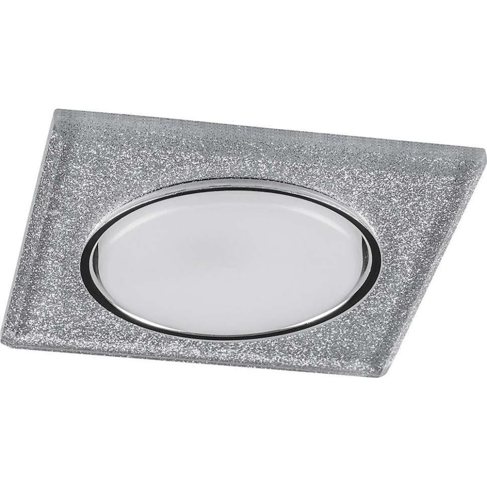 Светильник встраиваемый с белой LED подсветкой Feron CD4040 потолочный GX53 без лампы, серебро,  хром, артикул FERON 40517