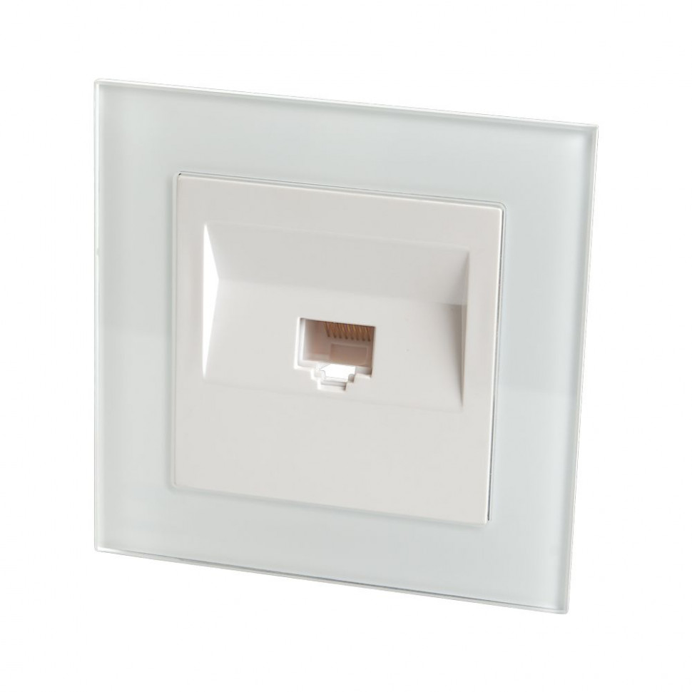 Розетка компьютерная 1-местная RJ-45 8С STEKKER GLS00-7007-01 ,  серия Катрин, белый, артикул STEKKER 39170