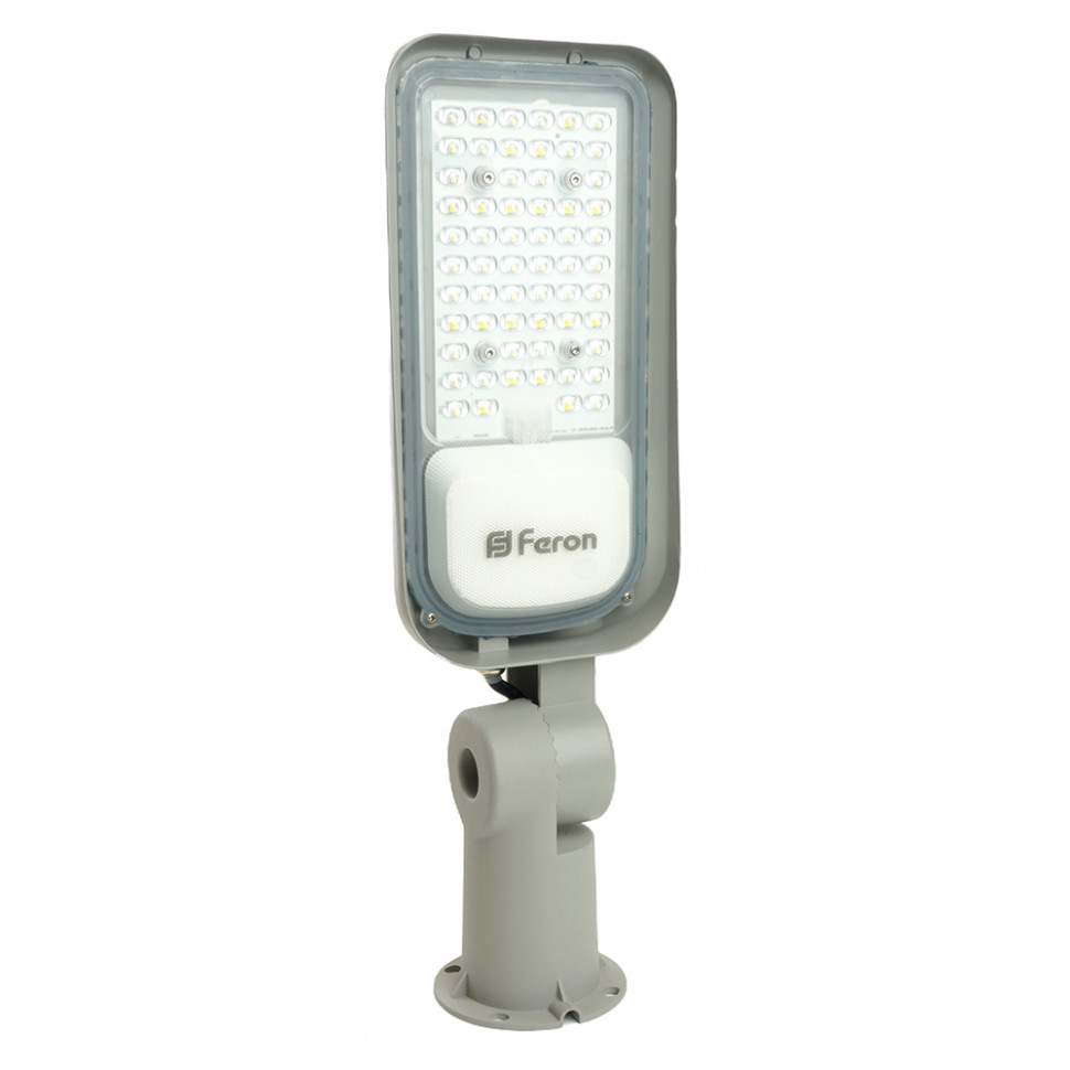 Светодиодный уличный консольный светильник Feron SP3060 50W 6400K 100-265V/50Hz, серый, артикул FERON 48762
