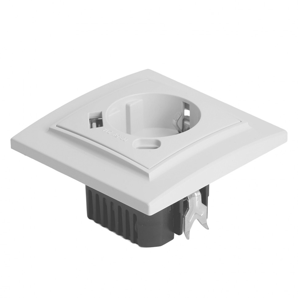 Розетка 1-местная STEKKER, PST16-9016-01, 250В, 2.1А с USB+ type C, серия Эрна, белый, артикул STEKKER 50076