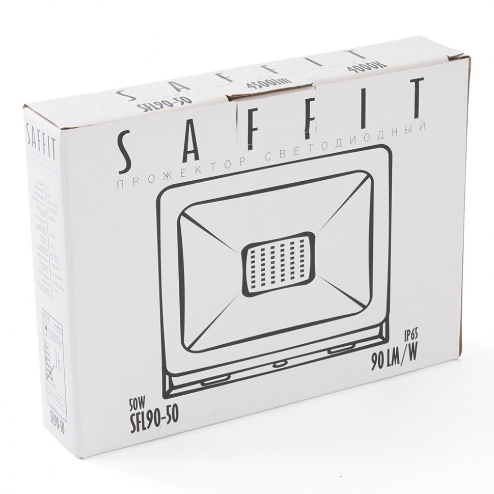 Светодиодный прожектор SAFFIT SFL90-50 IP65 50W 4000K черный, артикул SAFFIT 55077
