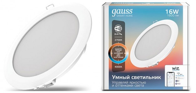 GA_2040122 Встраиваемый светильник Gauss Smart Home DIM 2040122 