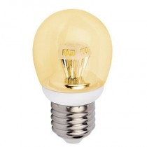 Лампа светодиодная Ecola globe   LED  4,2W G45 220V E27 золотистый прозрачный шар искристая пирамида (композит) 84x45